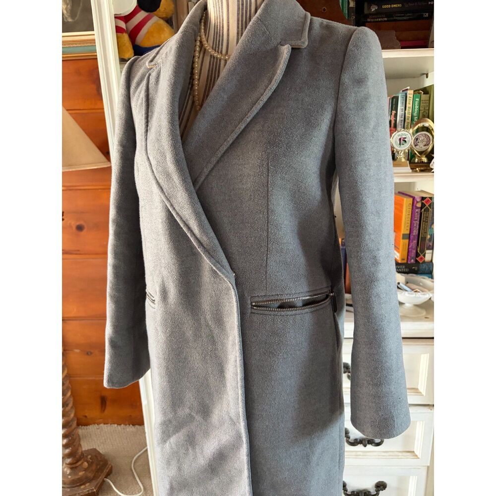 TopShop Gray Timeless Minimalist Chic Casual Classic Quiet Luxury Winter Coat
